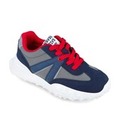 Sneaker Garvalin μπλε κόκκινο κορδόνι