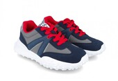 Sneaker Garvalin μπλε κόκκινο κορδόνι