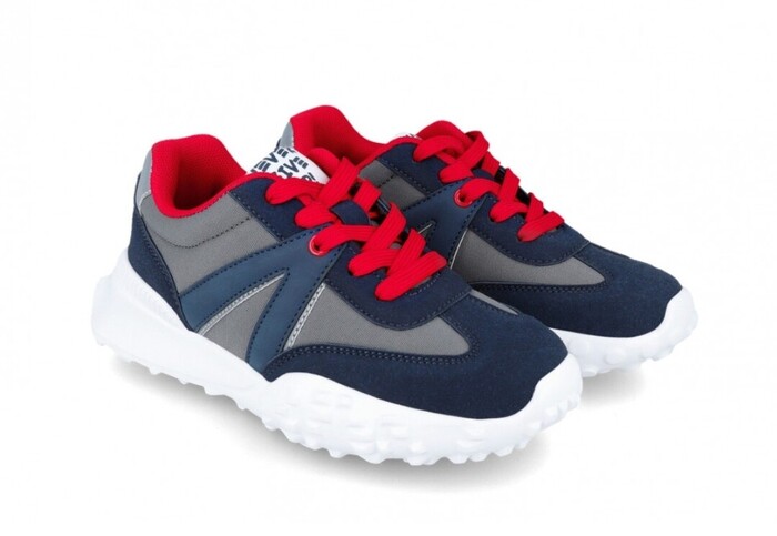 Sneaker Garvalin μπλε κόκκινο κορδόνι