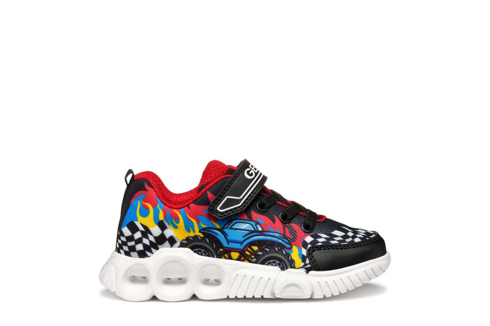 SNEAKER BLACK/RED ΦΩΤΑΚΙΑ GEOX