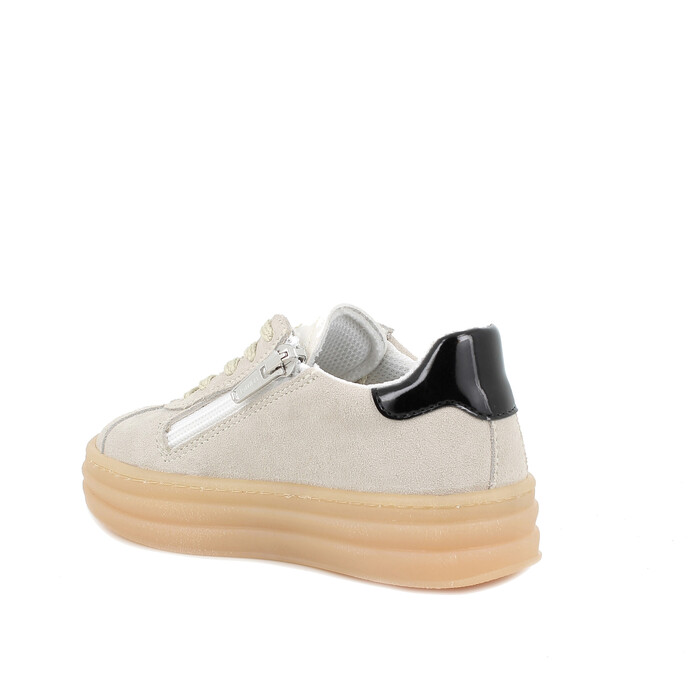 SNEAKER PRIMIGI ΜΠΕΖ-ΜΑΥΡΟ