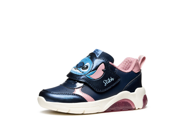 SNEAKER GEOX STITCH NAVY/PINK