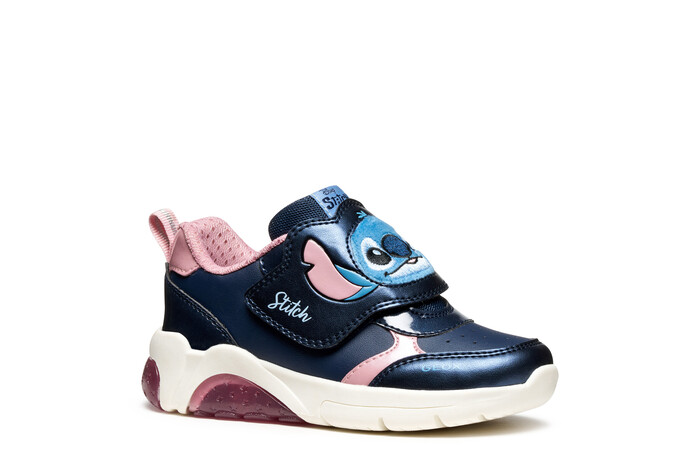 SNEAKER GEOX STITCH NAVY/PINK