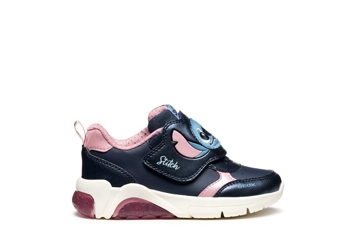SNEAKER GEOX STITCH NAVY/PINK