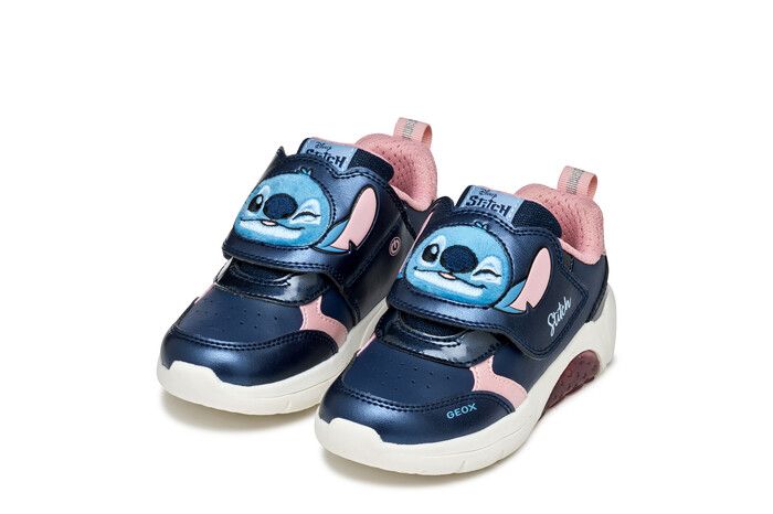SNEAKER GEOX STITCH NAVY/PINK